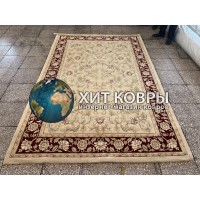 Китайский шерстяной ковер 0054013 Бежевый-красный